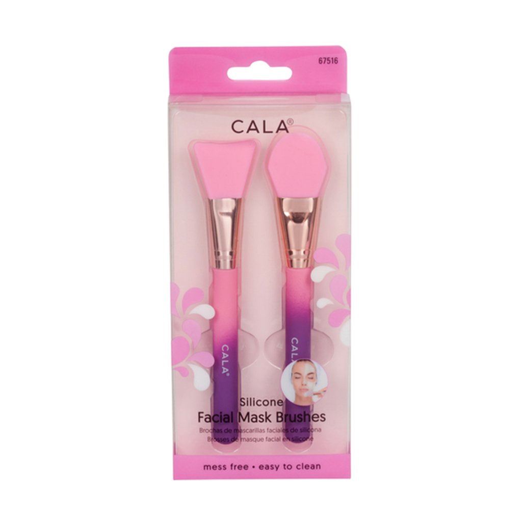 CEPILLO MÁSCARA FACIAL DE SILICONA (2 PIEZAS): ROSA